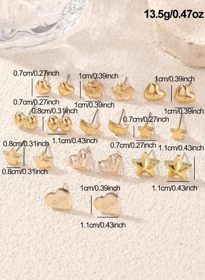 Take Two  Set of 10 - Assorted Stud Earrings for Women | Best Price UAE