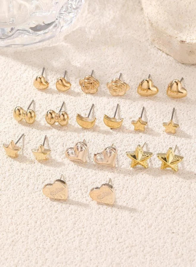 Take Two  Set of 10 - Assorted Stud Earrings for Women | Best Price UAE
