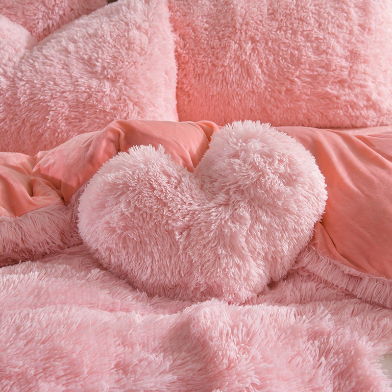 Plush Plush Thickened Warm Mink Velvet Four-Piece Set Crystal Velvet Three-Piece Set For All Seasons - Image 4