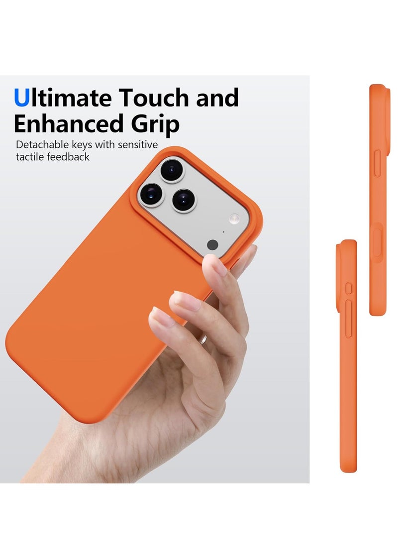 MUDISO iPhone 17 Pro Case Soft Silicone Cover with Microfiber Lining Full-Body Protective Case For iPhone 17 Pro - Image 4