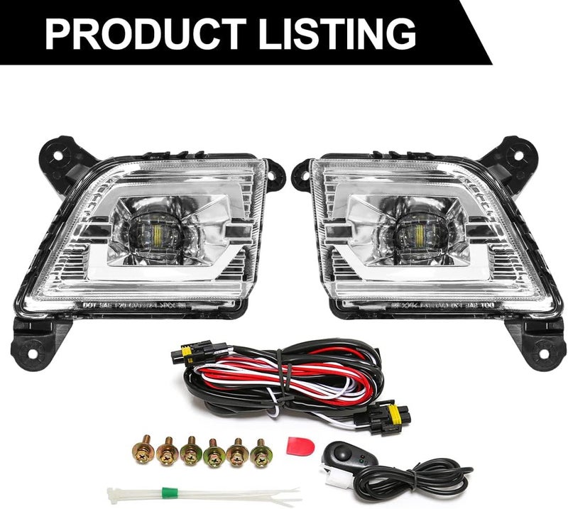 VGETTING LED Fog Light Kit for Chevy Silverado 2019-2021 - Front Bumper Driving Light with Wiring Harness - Image 2