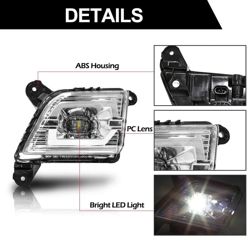 VGETTING LED Fog Light Kit for Chevy Silverado 2019-2021 - Front Bumper Driving Light with Wiring Harness - Image 4