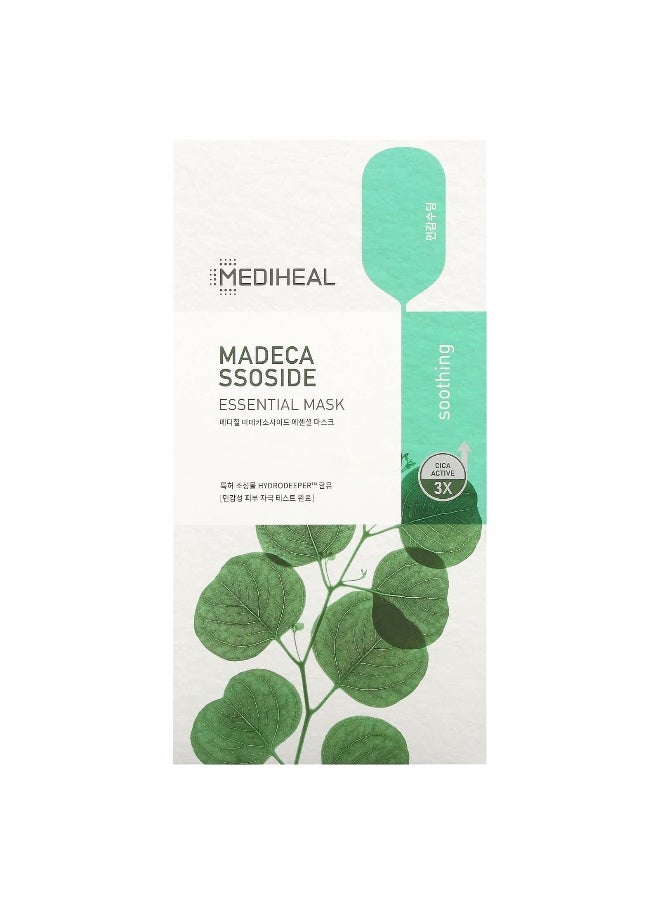 MEDIHEAL MEDIHEAL, Madecassoside, Essential Beauty Mask, 4 Sheets, 0.81 fl oz (24 ml) Each  - Image 2