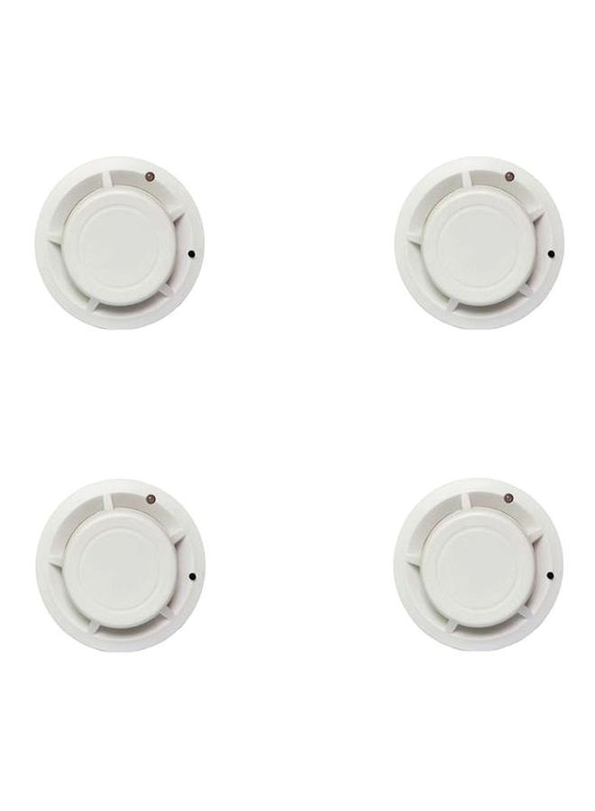 NIBEMINENT 4-Piece Wireless Smoke Detector Fire Alarm White