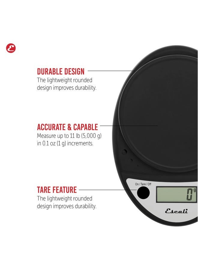 Escali Primo P115WR Precision Kitchen Food Scale for Baking and Cooking, Lightweight and Durable Design 8" x 6" x 1.25" P115CH - Image 2