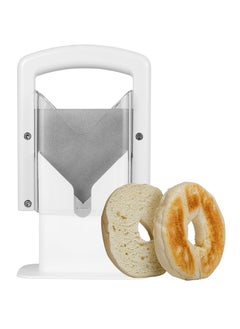 Excefore Bagel Cutter Slicer, Stainless Steel Precision Cutter with Safety Handle, Easy-to-Use Kitchen Guillotine, Universal Slicer for Bagels, Muffins, Bread, Portable Muffin Slicer (7.1×8.7 inch)  - Image 3