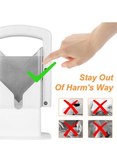 Excefore Bagel Cutter Slicer, Stainless Steel Precision Cutter with Safety Handle, Easy-to-Use Kitchen Guillotine, Universal Slicer for Bagels, Muffins, Bread, Portable Muffin Slicer (7.1×8.7 inch)  - Image 4