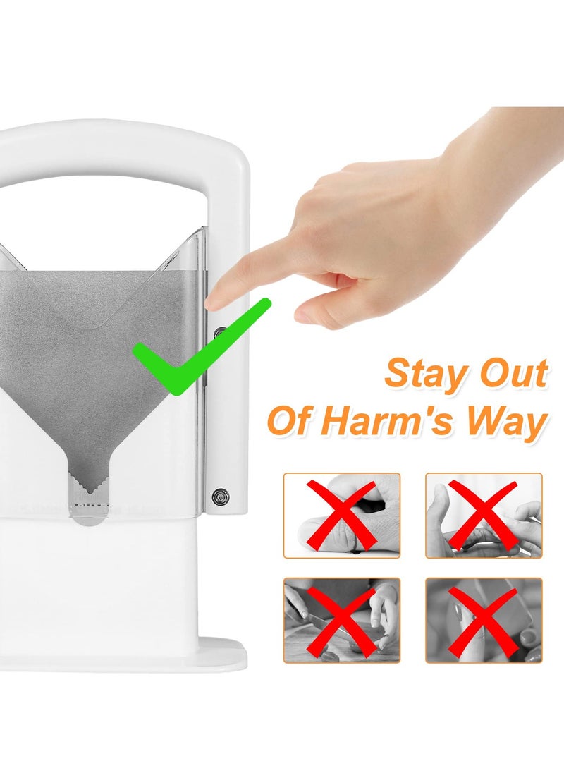 Excefore - Bagel Cutter Slicer, Stainless Steel Precision Cutter with Safety Handle, Easy-to-Use Kitchen Guillotine, Universal Slicer for Bagels, Muffins, Bread, Portable Muffin Slicer (7.1×8.7 inch) - Image 1