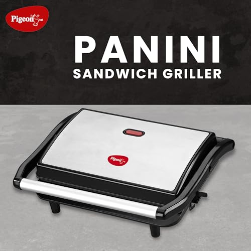 Pigeon by Stovekraft Panini Sandwich Maker | 850 Watt (Black) | Panini | Grill | Toast | 1 Year Warranty | Proudly Made In India - Image 5