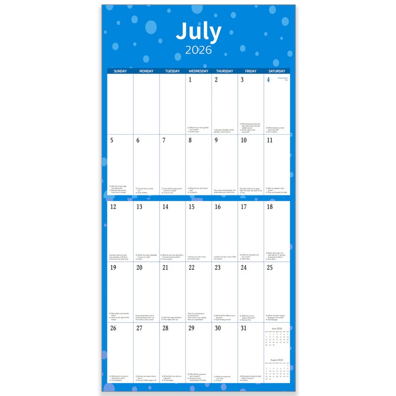 Chambom 2026 Calendar - 13 Month Funny Jokes Calendar JAN 2026 - JAN 2027, Wall Calendars Large Blocks, 2026 Calendars Wall for Office School Home, White Elephant Gag Gift for Him or Her, 12" x 24"(open) Funny Gifts - Image 1