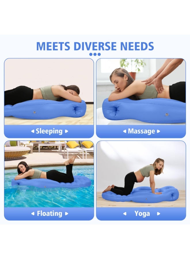 Arabest Inflatable Pregnancy Pillow, Full Body Maternity Airbed/Float with Hole for Tummy, The Best Pregnancy Pillow for Sleeping Prone, Maternity Pillow and Pregnancy Must Haves, Blue - Image 5
