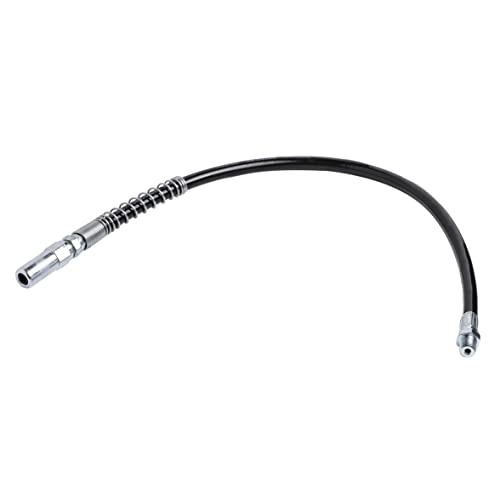 ARES 5403218inch Grease Gun Flex Hose Working Pressure Rating of 4500 PSI Coil Spring Provides NonSlip Grip and Prevents Kinking Heavy Duty Coupler Included - Image 1