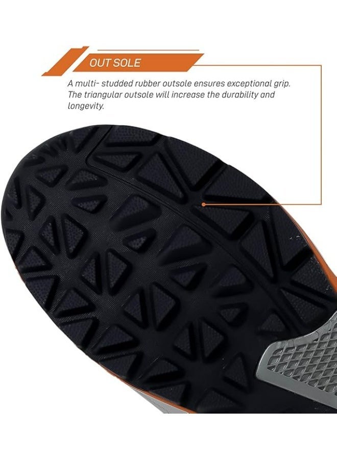 SG CLUB 6.0 Cricket Shoe (Color: White/ Navy/ Orange, Size: UK8/US9/EU42) | For Mens & Boys | Material: PU & Rubber | lightweight | Improved Stability in the Game - Image 3