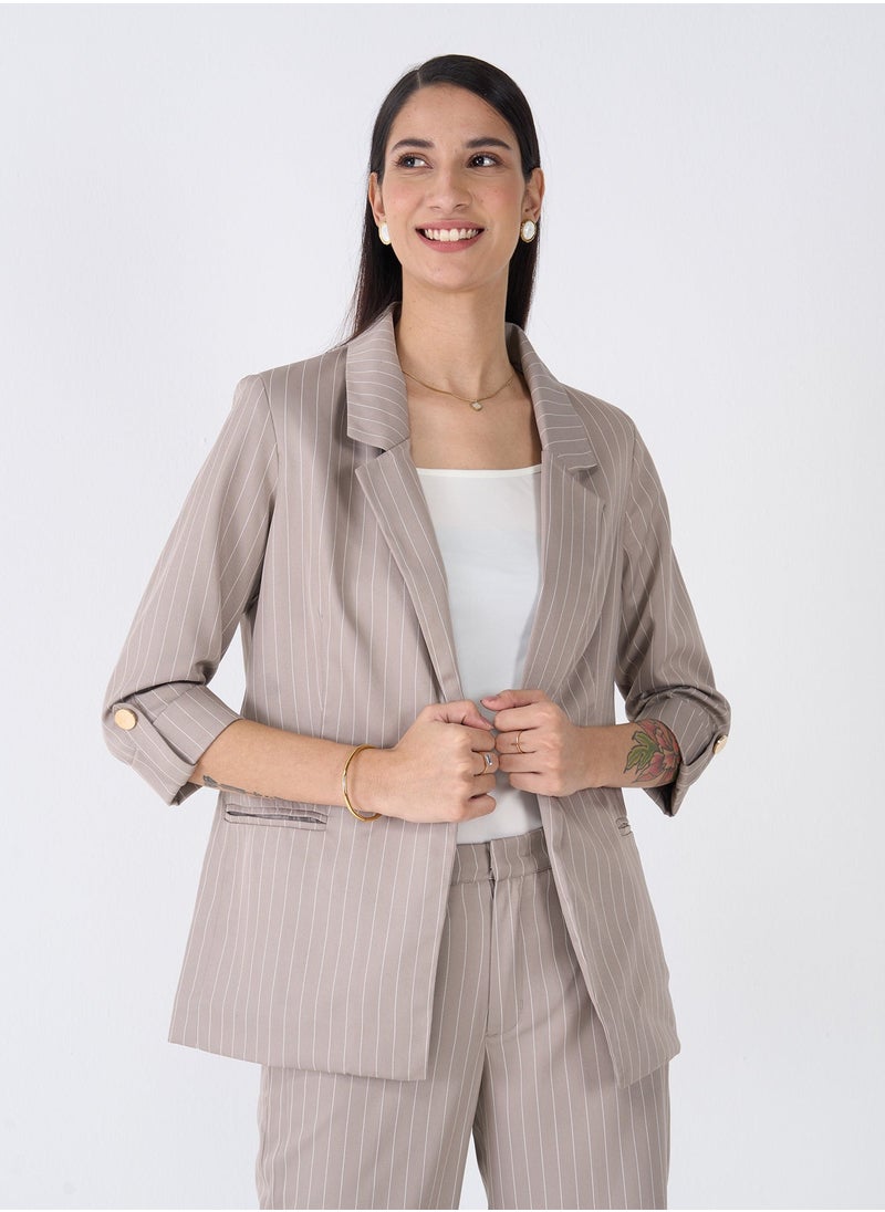 Salt Attire Women's Coastal Breeze Open Blazer for Effortless Style and Comfort, Lightweight Polyester Design, Versatile for Any Occasion, Ideal for Layering, Chic Look , Perfect for Any Wardrobe  - Image 1