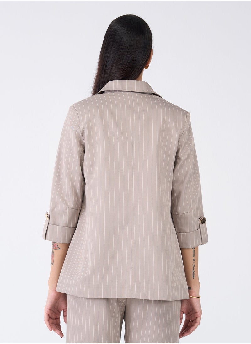 Salt Attire Women's Coastal Breeze Open Blazer for Effortless Style and Comfort, Lightweight Polyester Design, Versatile for Any Occasion, Ideal for Layering, Chic Look , Perfect for Any Wardrobe  - Image 4