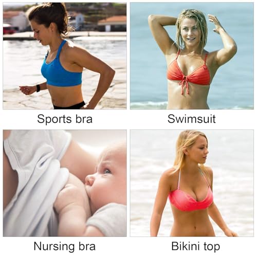 Awpeye Bra Pads Inserts 6 Pairs, Triangle Bra Cups Inserts, Removable Breast Enhancers Pads for Women, Fits A/B Cup Sports Bras, Bikinis, Swimsuits, Dresses (Beige) - Image 5