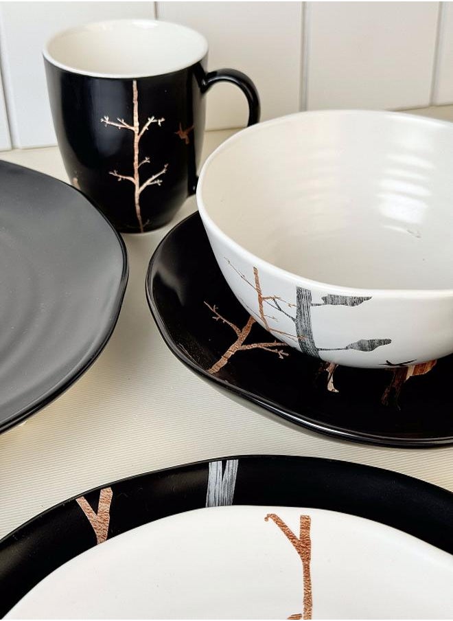 HomeHive - Monochrome Avian Dining Set - Image 1