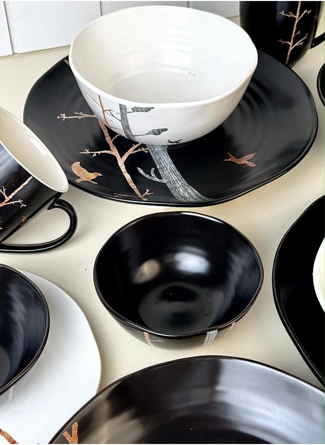 HomeHive - Monochrome Avian Dining Set - Image 1