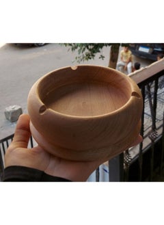 Generic Round Beech Wooden Ashtray  - Image 3