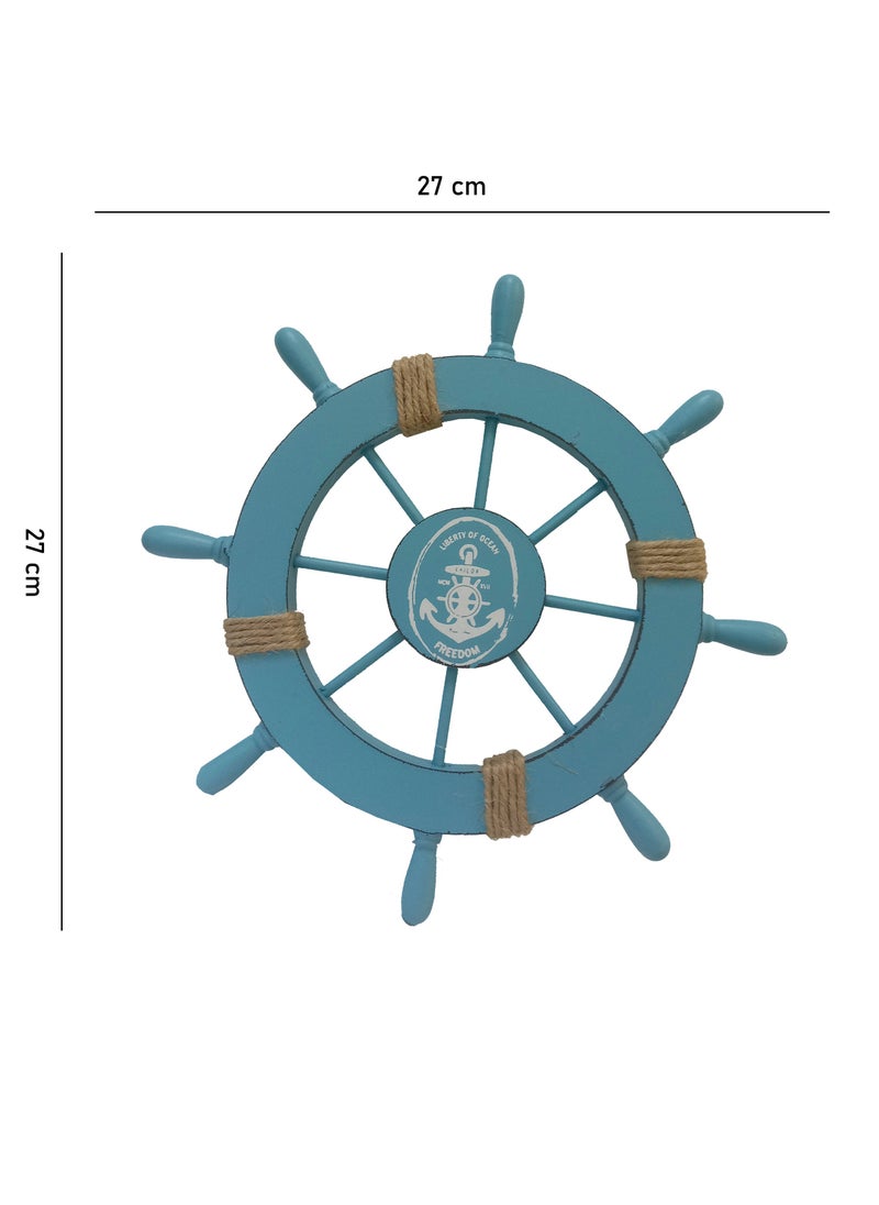 Nautical Wall Wheel Mediterranean Boat Steering  for Wall Home Decoration