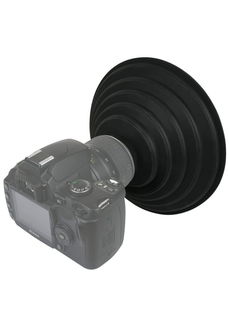 Excefore Rubber Lens Hood, Anti-Reflective Silicone Collapsible Len Hood, Blocks Unnecessary Reflection and Glare, Compatible with Nikon, Canon, Pentax, Sony 50-70mm Camera Lens  - Image 3