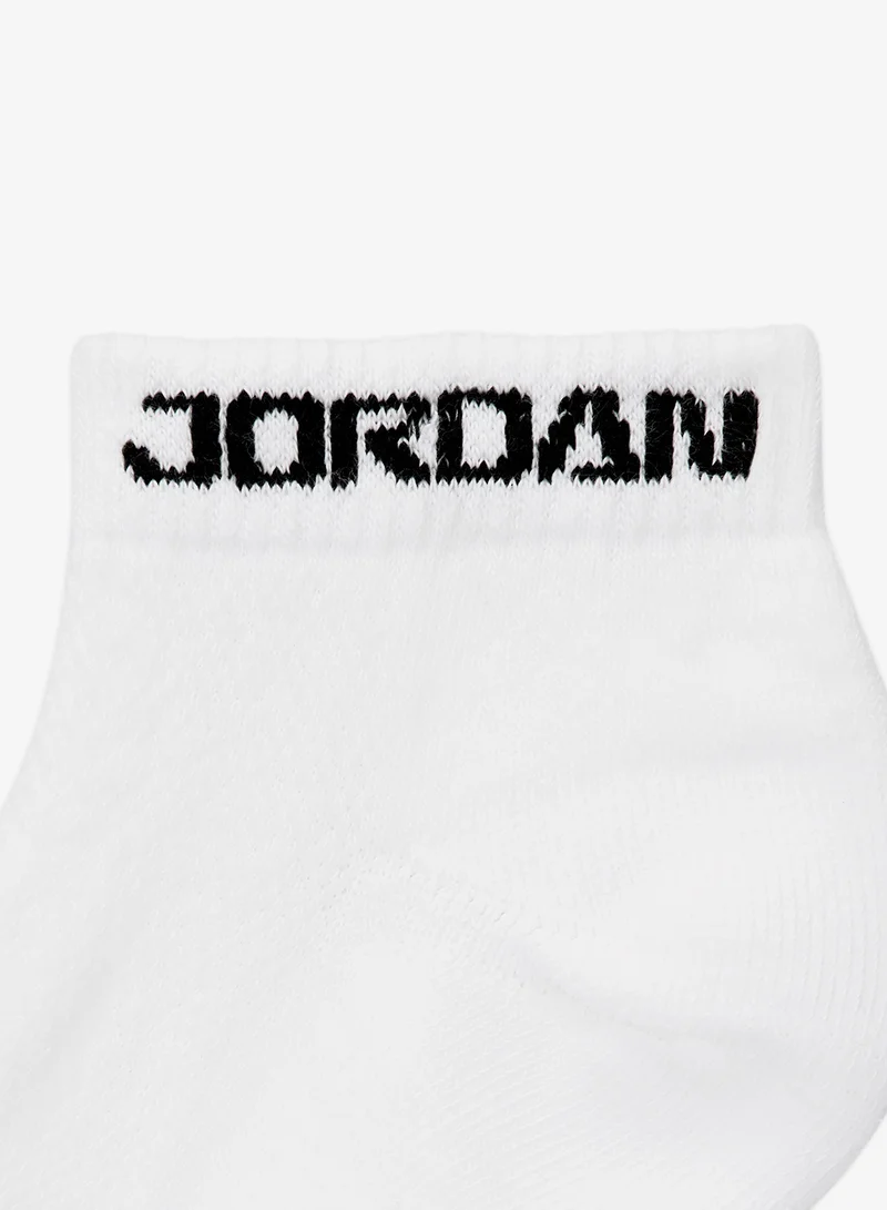 Jordan WHITE/(BLACK) 3-Pack Everyday Elevated Low Socks  | Best Price UAE