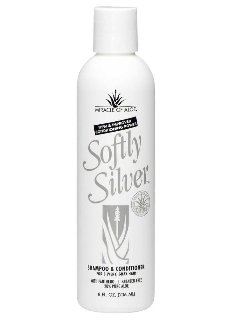 Softly Silver Shampoo Improved Conditioning formula for Gray Hair, 2 in 1 Purple Restorative Hair Wash for Mature Hair, Adds Luster, Bounce & Body, with Panthenol and 20% Pure UltraAloe - pzsku/Z7AE5A7BACA70A18E1F67Z/45/_/1732189403/51b8fa3f-dae1-4ad2-9835-cf2a433b2a08