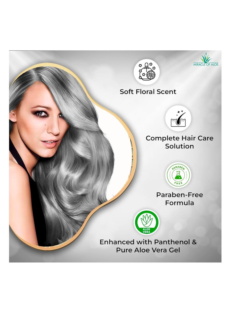 Softly Silver Shampoo Improved Conditioning formula for Gray Hair, 2 in 1 Purple Restorative Hair Wash for Mature Hair, Adds Luster, Bounce & Body, with Panthenol and 20% Pure UltraAloe