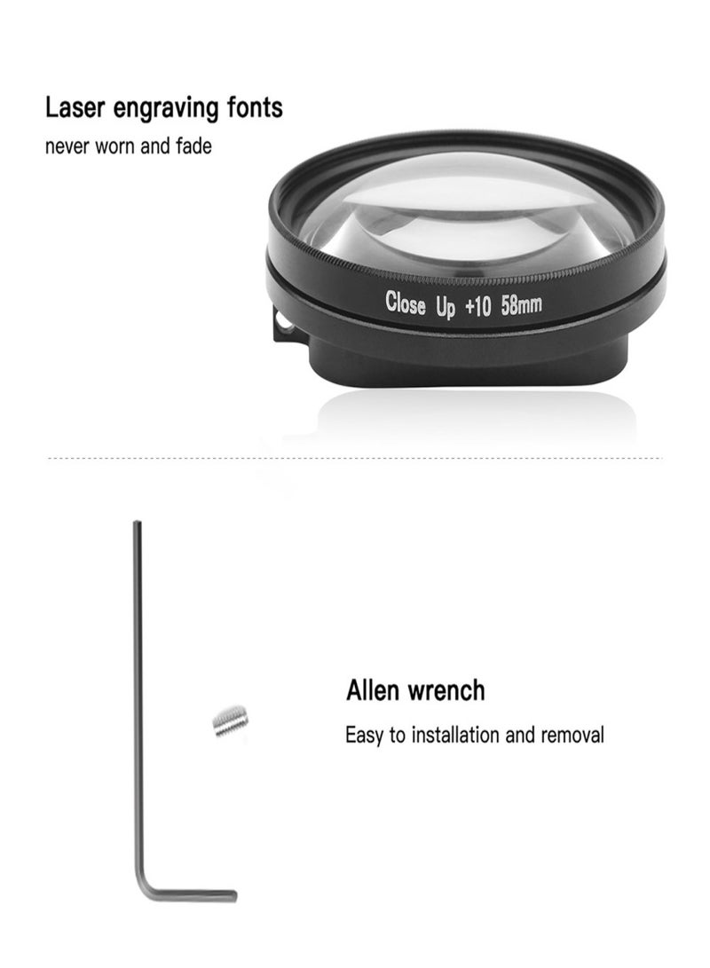 58mm Macro Lens 10x Magnification Close Up Lens for Gopro Hero 7 Black 6 5 Black Waterproof Case for GoPro Accessory - Image 5