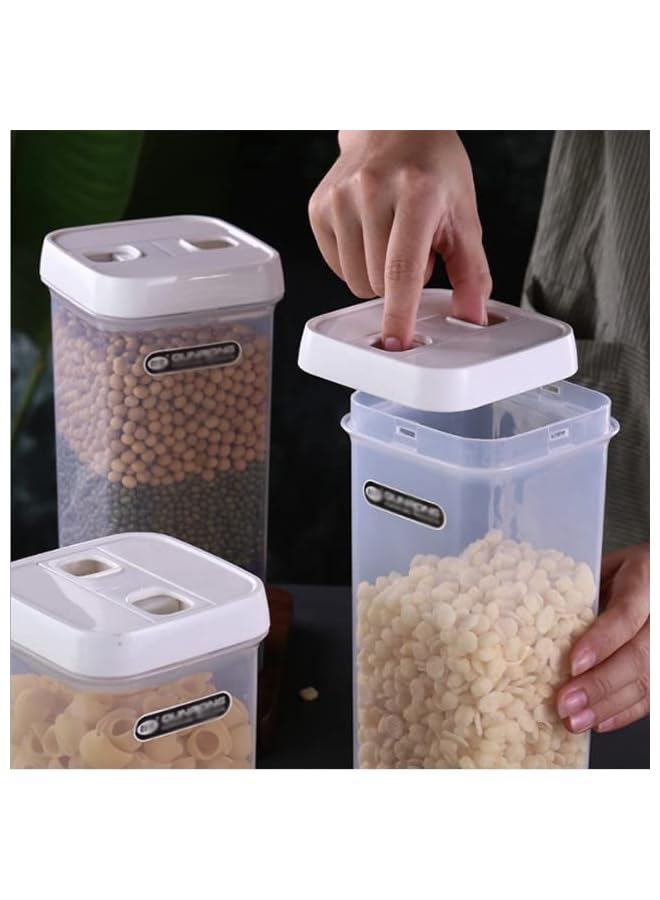 IAF 5 pcs Food Storage Containers, Kitchen and Pantry Organization Containers set, Plastic Canisters with Lockable Lids Ideal Storage Jars for Cereal, Flour, Sugar, Nuts, Pasta - Image 4