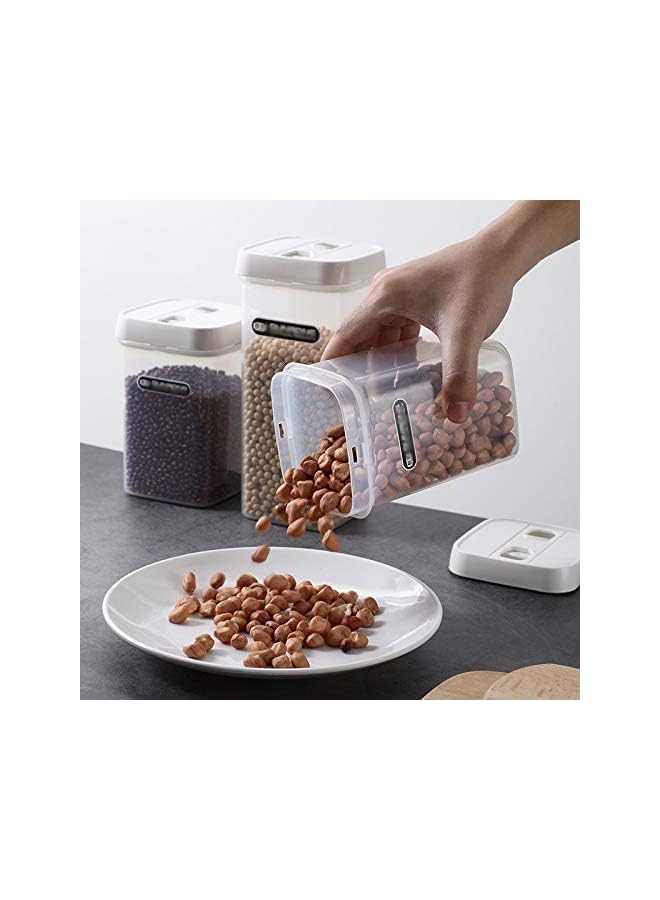 IAF 5 pcs Food Storage Containers, Kitchen and Pantry Organization Containers set, Plastic Canisters with Lockable Lids Ideal Storage Jars for Cereal, Flour, Sugar, Nuts, Pasta - Image 5