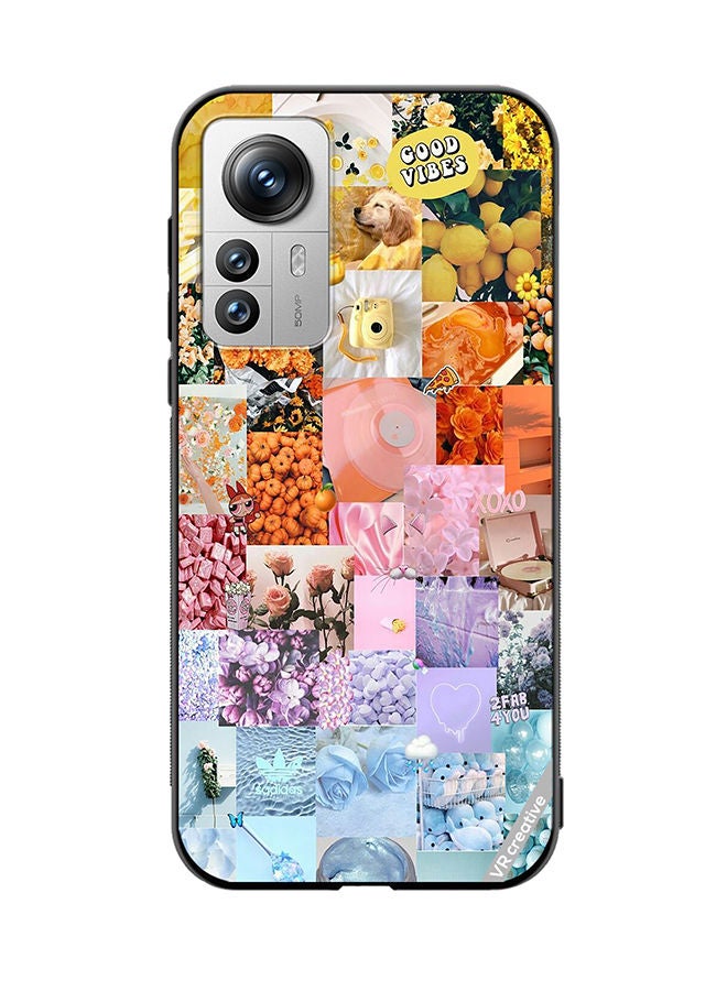 VR CREATIVE Protective Case Cover For Xiaomi 12 Pro Good Vibes Photo Colleges Design Multicolour - Image 1