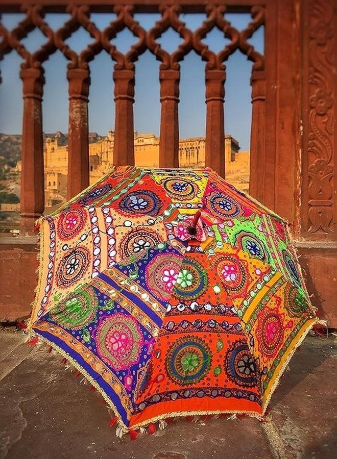 Diktmark Handmade Decorative Umbrella Useful For Party, Home Decor, Pre Wedding - Multicolour Pack of 1 - Image 5