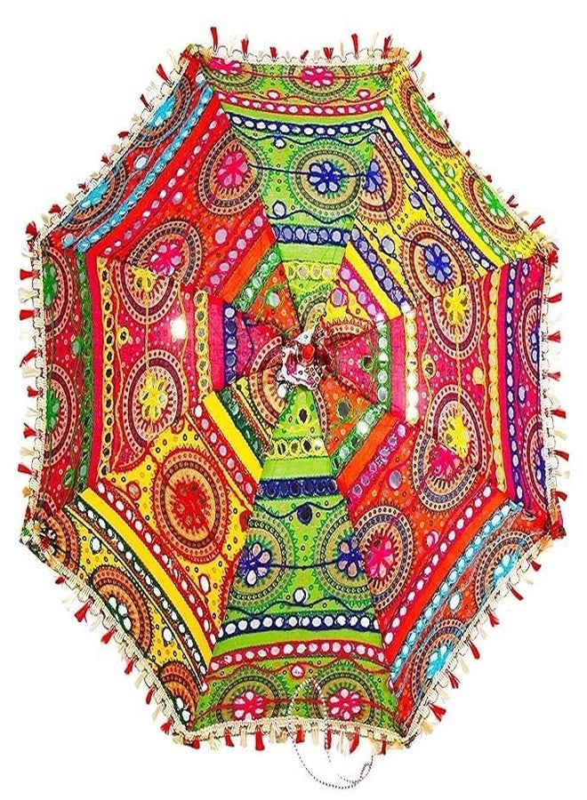 Diktmark Handmade Decorative Umbrella Useful For Party, Home Decor, Pre Wedding - Multicolour Pack of 1 - Image 3