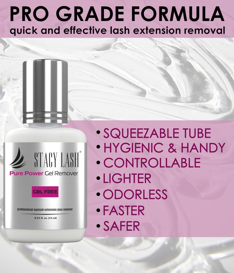 STACY LASH Eyelash Extension Remover (0.51 fl.oz / 15 ml) / Odorless Lash Remover for Lash Extensions / 60 Sec Dissolution Lash Glue Remover/Professional Lash Tech Supplies - Image 4