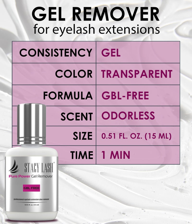 STACY LASH Eyelash Extension Remover (0.51 fl.oz / 15 ml) / Odorless Lash Remover for Lash Extensions / 60 Sec Dissolution Lash Glue Remover/Professional Lash Tech Supplies - Image 5