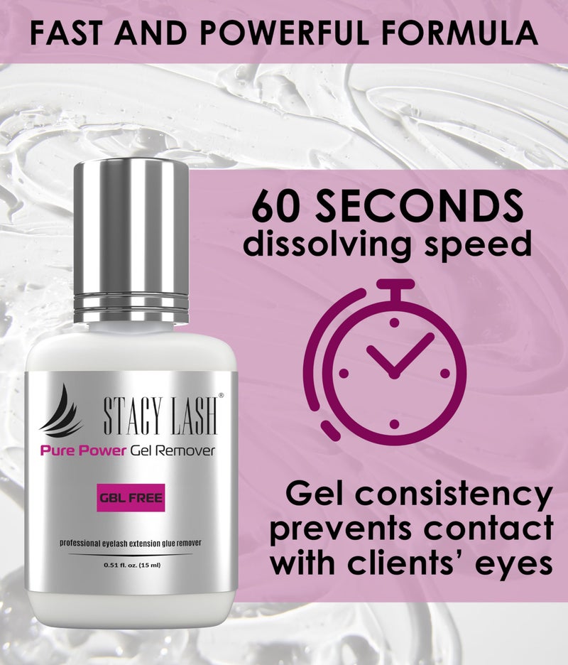STACY LASH Eyelash Extension Remover (0.51 fl.oz / 15 ml) / Odorless Lash Remover for Lash Extensions / 60 Sec Dissolution Lash Glue Remover/Professional Lash Tech Supplies - Image 3