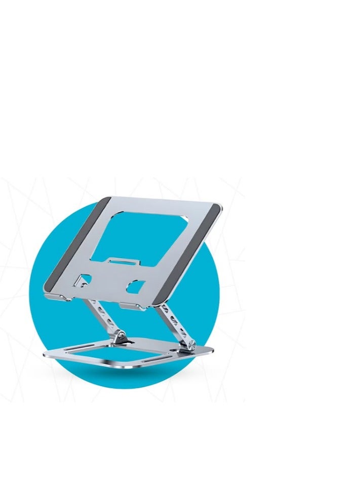 🔥 ستقف اللابتوب والآيباد العملاق – كل ما تسعى إليه هو حامل واحد! • 🏗️ متين وقوي – مصنوع من الكربون المقاوم للصدأ • 🛋️ يستخدم في أي مكان – Bebe Bebe، على الاختفاء، أو بأي مكان يناسبك • 🔄 قابل لتعديل الارتفاع – راحة دائمة لأي وضعية جلوس • 🔒 وسائد سيليكون مقاومة للانزلاق – حماية تامة لك • 💻 متوافق مع جميع اللابتوبات – من 10 إلى 17 إنج - Image 1