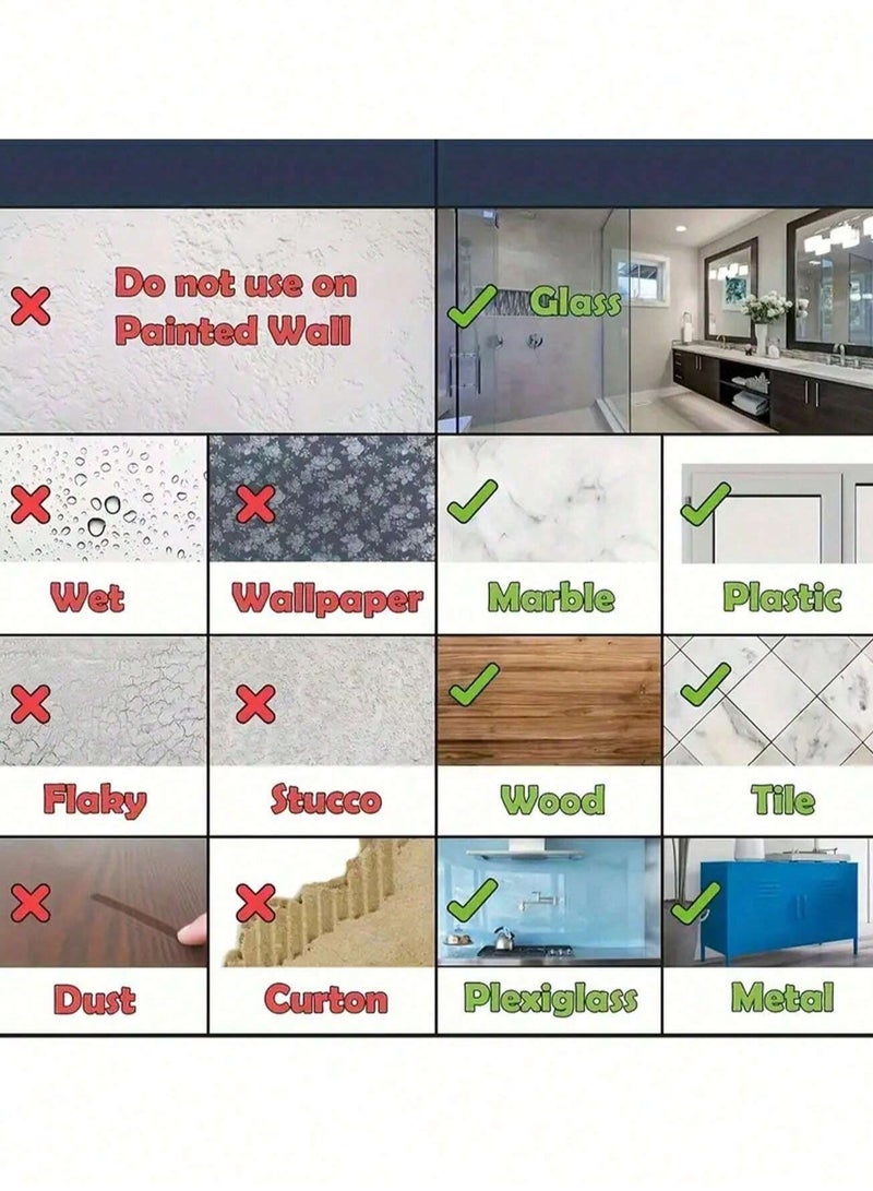 5-Piece Strong Adhesive Hook Clamp, Wall-Mounted Broom Holder, Mop Clip for Storage, Suitable for Organizing Bathroom and Kitchen Multicolour - Image 3