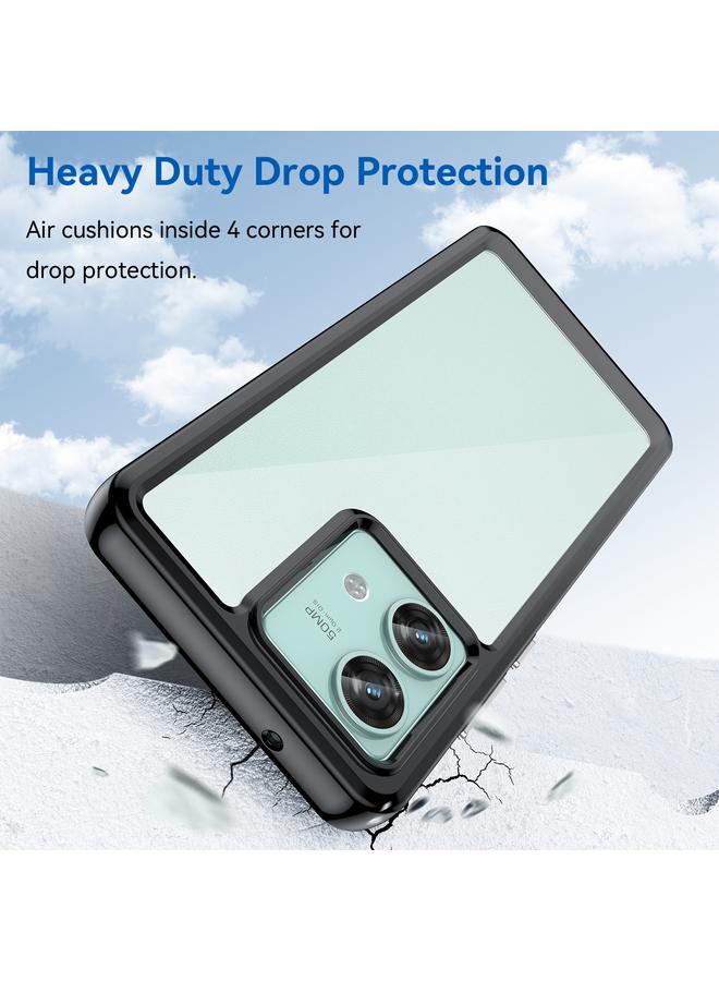 S-TOP Case For Motorola Edge 40 Neo Colorful Series Acrylic Hybrid TPU Phone Case - Image 3