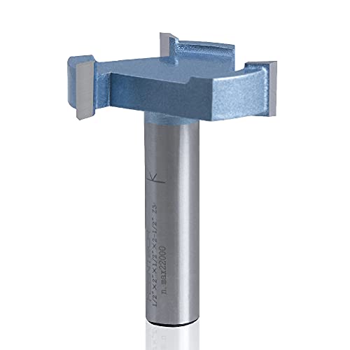 KEENTECH Router Bits, 3 Flute CNC Spoilboard Surfacing Router Bit for Surfacing, Industrial Grade Cutting Tools for Woodworking (1/2 Inch Shank x 2 Inch Diameter x 1/2 Inch Depth, KT16025008) - Image 1