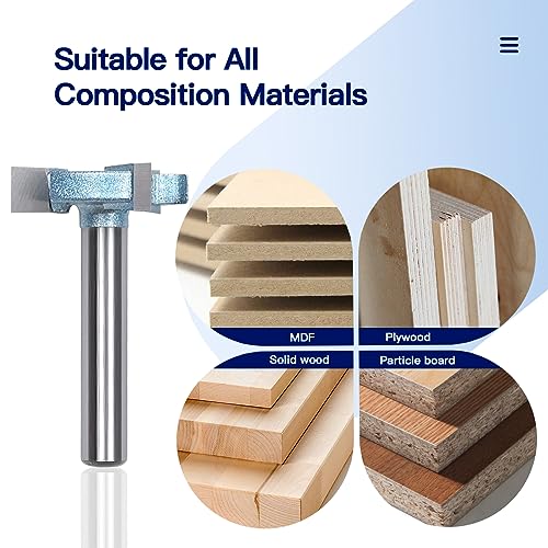 KEENTECH Router Bits, 3 Flute CNC Spoilboard Surfacing Router Bit for Surfacing, Industrial Grade Cutting Tools for Woodworking (1/2 Inch Shank x 2 Inch Diameter x 1/2 Inch Depth, KT16025008) - Image 4