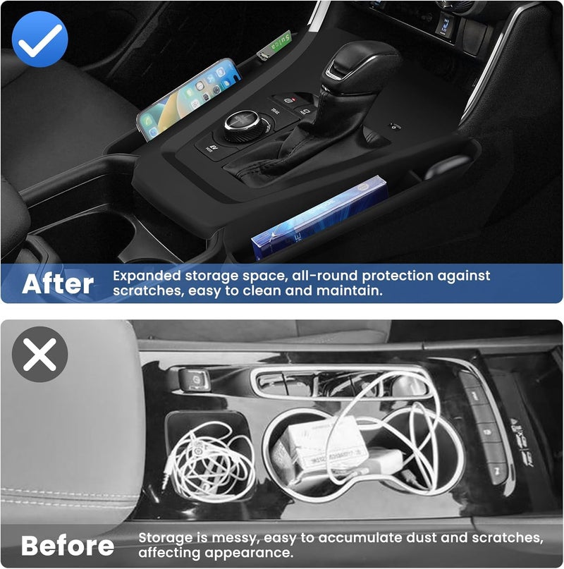 Autorder Silicone Center Console Organizer for 2019-2026 Toyota RAV4 Accessories Seat Gap Storage Box Soft Gear Shift Panel Trim Cover - Image 3