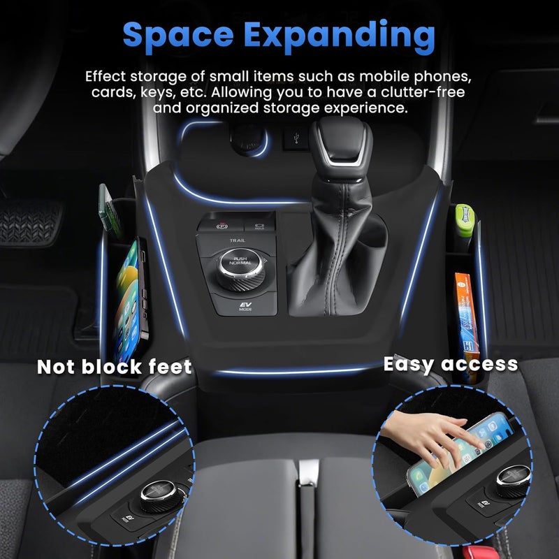 Autorder Silicone Center Console Organizer for 2019-2026 Toyota RAV4 Accessories Seat Gap Storage Box Soft Gear Shift Panel Trim Cover - Image 5