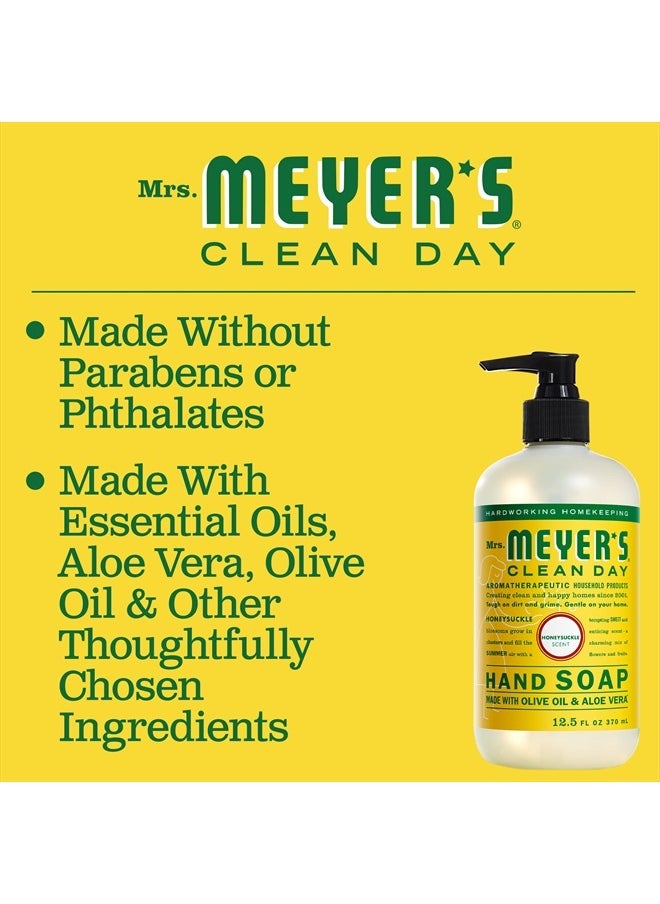 Mrs. Meyer's Clean Day Hand Soap, Made with Essential Oils, Biodegradable Formula, Honeysuckle, 12.5 fl. oz - Pack of 3  - Image 4