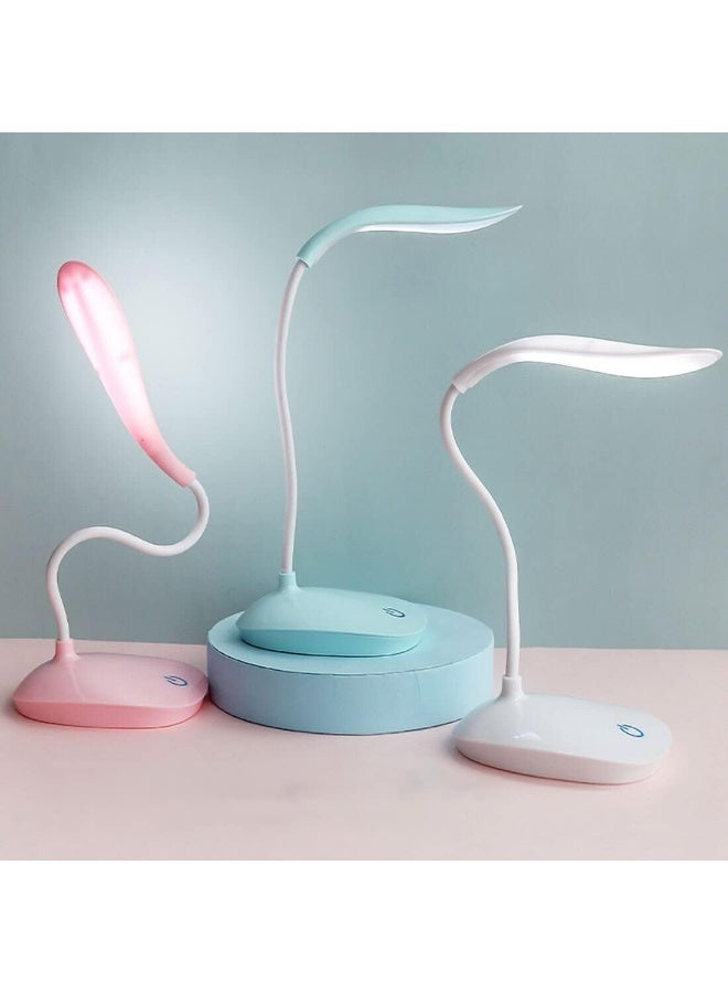Kimaya Desk Lamp with Flexible Gooseneck 3 Level Brightness, Rechargeable Table Light, Table Lamp 5W Touch Control, Dimmable Reading Lamp, Compact Portable lamp for Dorm Study Office Bedroom, Eye-Caring and Energy Saving - Image 1