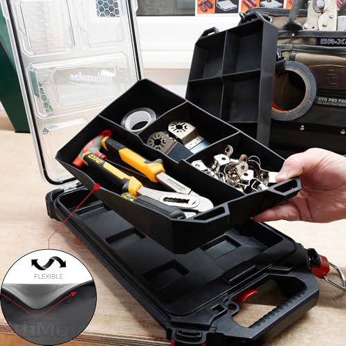 StealthMounts Quad FlexiTray | Flexible Tool Trays Compatible with Milwaukee PACKOUT | Organiser for Tools, Nuts, Bolts & Parts | Workshop, Garage & Van Storage | Made in The UK - Image 2