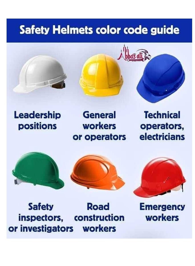 ABBASALI SAFETY HELMET HEAVY DUTY PACK OF 2pcs With Goggle, 10 pcs Face Mask & Glove  - Image 3
