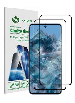 CATANES 2 Pack Of Google Pixel 8 Pro Screen Protector 9H Tempered Glass Ultrasonic Fingerprint Unlock Case Friendly HD Clear Tempered Glass Screen Protector  - Image 1