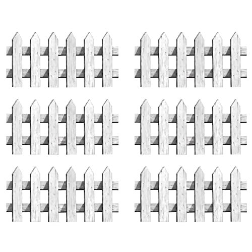 Beistle 6 Piece Cardstock Paper White Picket Fence Cut Outs Border Decorations For Summer Garden Tea Parties And Classroom Bulletin Board Dcor - Image 1